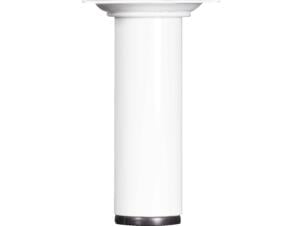 Pied de meuble rond 30mm 10cm métal blanc