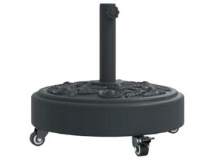 Pied de parasol avec roues pour mât Ø38/48 mm 27kg rond