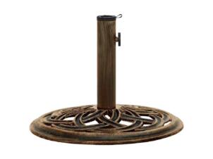 Pied de parasol bronze 44x44x31 cm fonte