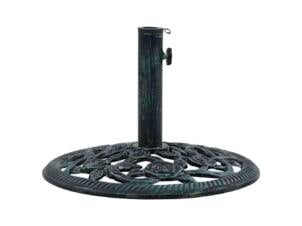 Pied de parasol fonte 9kg 40cm vert