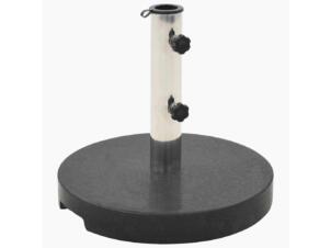 Pied de parasol granit 20kg rond noir