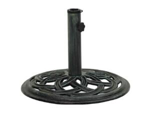 Pied de parasol vert 44x44x31 cm fonte