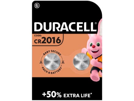 Duracell Pile bouton CR2016 lithium 3V 2 pièces 1