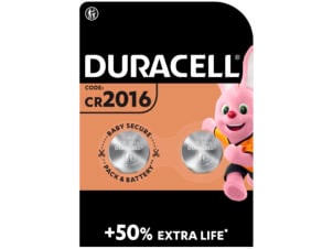 Duracell Pile bouton CR2016 lithium 3V 2 pièces