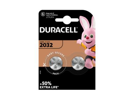 Duracell Pile bouton DL2032 lithium 3V 2 pièces