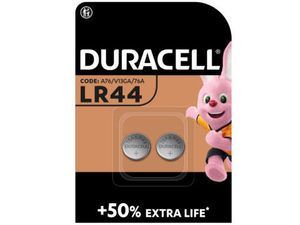 Duracell Pile bouton LR44 1,5V 2 pièces 1