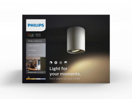 Philips Hue Pillar LED plafondspot GU10 5,5W wit 1