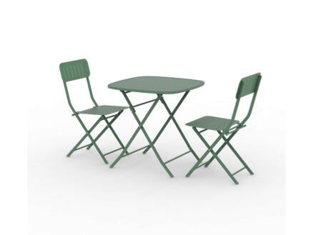 Garden Plus Pipa set bistro avec 2 chaises vert