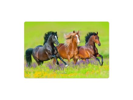 Placemat antislip 45x30 cm meadow horses 1