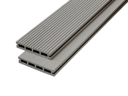 Planche de terrasse 230x14,6x2,2 cm composite gris 3 pièces 1