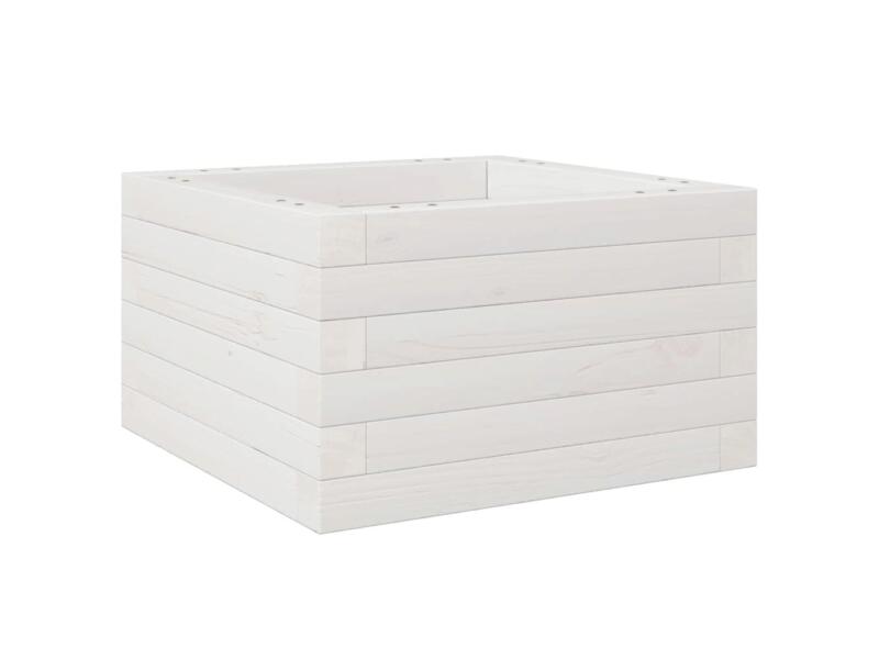 1161996 Plantenbak 40x40x23 cm massief grenenhout wit | Hubo