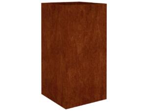 Plantenbak 40x40x80 cm gepatineerd staal