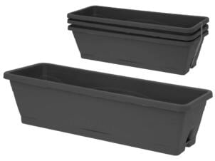 Plantenbak 49x12 cm antraciet 3 stuks
