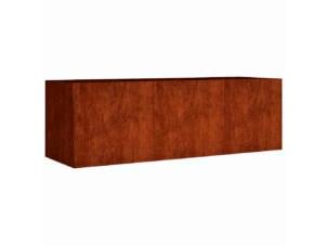 Plantenbak verhoogd 120x40x40 cm gepatineerd staal