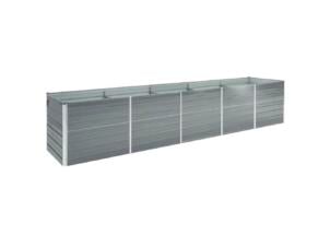 Plantenbak verhoogd 400x80x45 cm gegalvaniseerd staal grijs