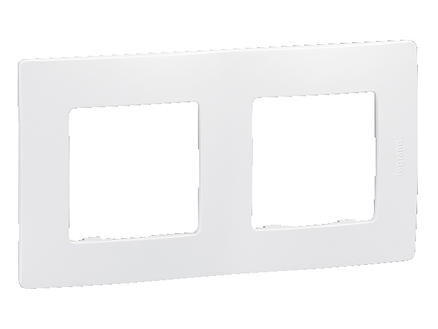 Legrand Plaque de recouvrement double verticale/horizontale Niloé blanc 1
