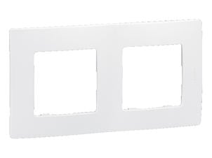 Legrand Plaque de recouvrement double verticale/horizontale Niloé blanc