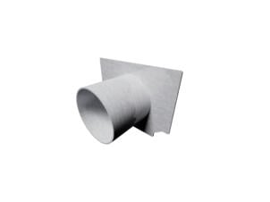 Plaque terminale avec sortie pour gouttière 1m H9 cm inox 1102935