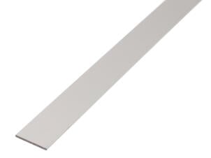 Platte strip 25x2 mm 200cm geanodiseerd aluminium zilver
