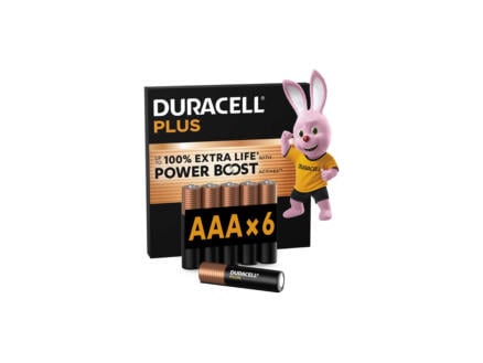 Duracell Plus PowerBoost batterij alkaline AAA 6 stuks