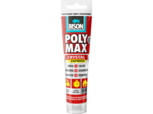 Bison Poly Max Crystal Expres colle de montage 115g transparent