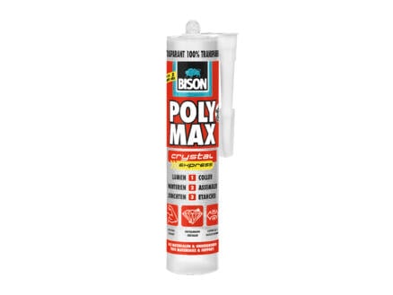 Bison Poly Max Crystal colle de montage 300g 1