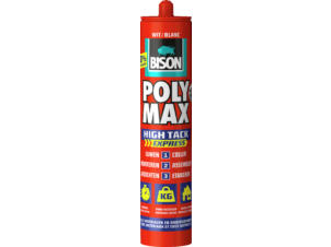 Bison Poly Max High Tack colle de montage 425g blanc