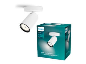 Philips Pongee spot mural GU10 max. 10W dimmable blanc