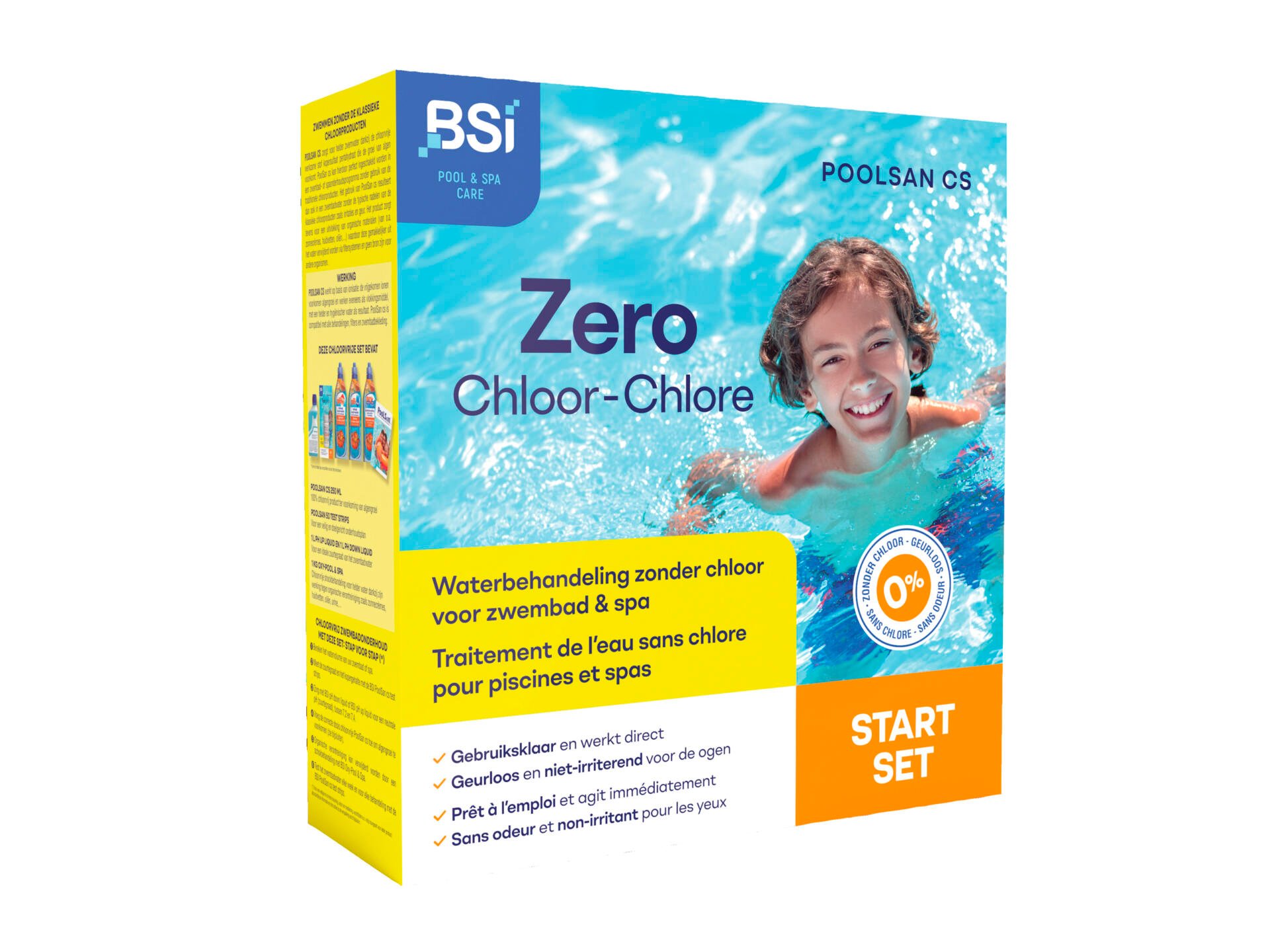 BSI PoolSan cs Zero chloor start set waterbehandeling