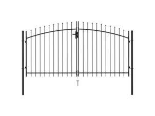 Portail avec lances 3x1,5 m noir