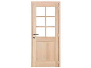 Solid Portixx Forte Oak M02 porte intérieure vitrée 201x78 cm chêne brun clair