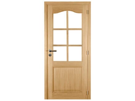 Solid Portixx Tradizione Oak M04 porte intérieure semi-vitrée 201x73 cm chêne brun 1