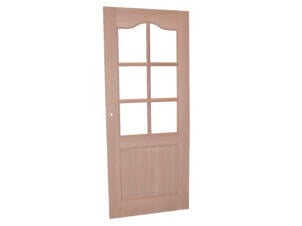 Solid Portixx Tradizione Oak M04 porte intérieure semi-vitrée 201x83 cm chêne brun