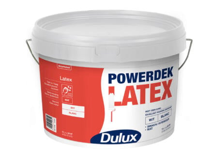 Dulux Powerdek Latex peinture mur & plafond mat 5l blanc