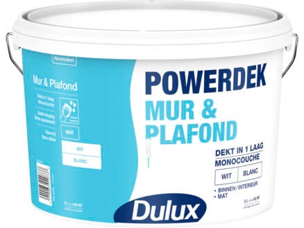 Dulux Powerdek muur- en plafondverf mat 5l wit 1