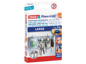 Tesa Powerstrip Large languette adhésive 7cm 2kg blanc 10 pièces