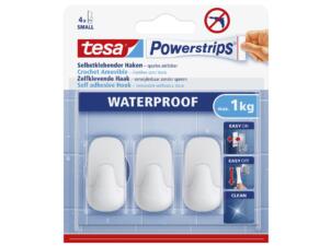 Tesa Powerstrips crochet adhésif 4,5cm 1kg blanc 3 pièces