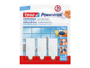 Tesa Powerstrips crochet adhésif 4cm 1kg blanc 3 pièces