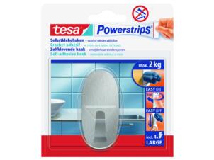 Tesa Powerstrips crochet adhésif 8cm 2kg inox