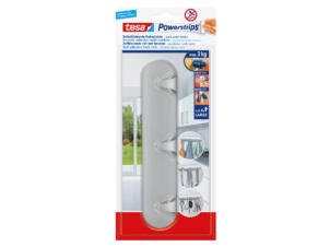 Tesa Powerstrips crochet adhésif multi 20cm 3kg chrome