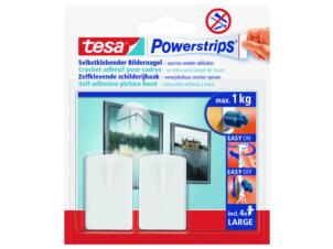 Tesa Powerstrips crochet pour cadres adhésif 4,3cm 1kg 2 stuks