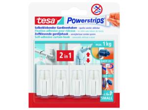 Tesa Powerstrips fixation pour rideau adhésif 4,5cm 1kg blanc