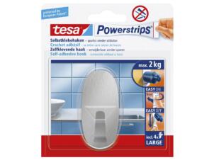 Tesa Powerstrips handdoekhaakje 8cm 2kg inox
