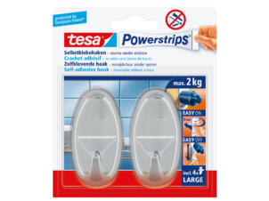 Tesa Powerstrips zelfklevende haak ovaal 7cm 2kg 2 stuks