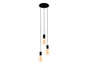 Eglo Pozueta hanglamp E27 max. 3x40 W 33cm zwart