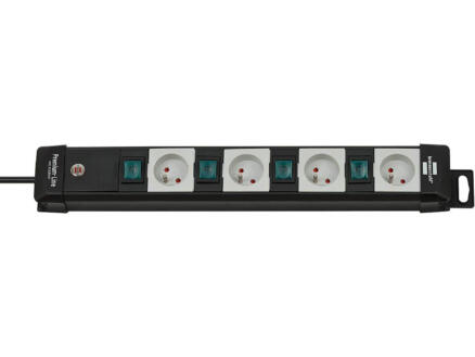 Brennenstuhl Premium-Line stekkerdoos 4x met 4 schakelaars en kabel 3m zwart 1