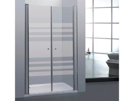 Allibert Priva porte de douche pivotante 90x190 cm 2 portes sérigraphie horizontale