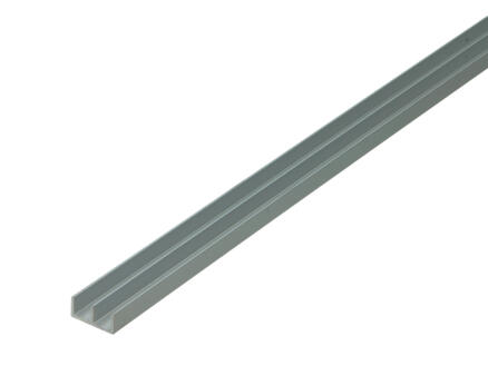 Arcansas Profiel dubbele U 1m 16x7 mm geanodiseerd aluminium mat 1