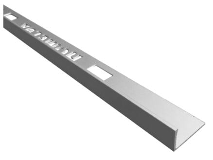 Homelux Profil de carrelage droit 11mm 120cm aluminium mat argenté 1
