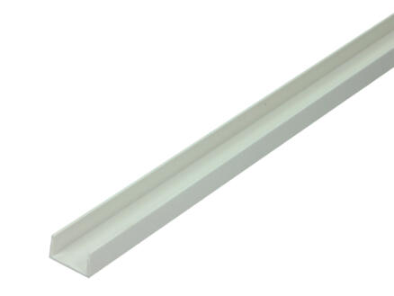 Arcansas Profil en U 1m 10x18 mm PVC blanc 1